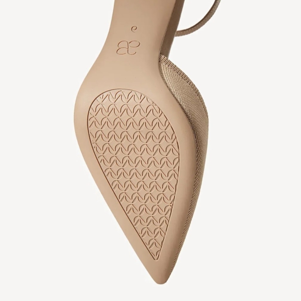 Nude Pointed Ankle-Strap Pump - Picture 7 of 12
